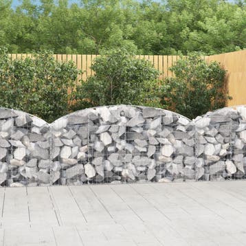 vidaXL Schanskorf gewelfd 200x30x80/100 cm gegalvaniseerd, Verzenden, Nieuw