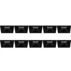 Spot Armatuur 10 Pack - GU10 Inbouwspot Zwart - Aluminium LE, Verzenden, Nieuw