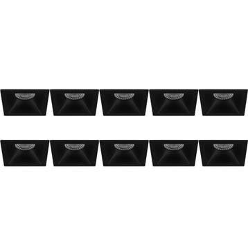 Spot Armatuur 10 Pack - GU10 Inbouwspot Zwart - Aluminium LE, Verzenden, Nieuw