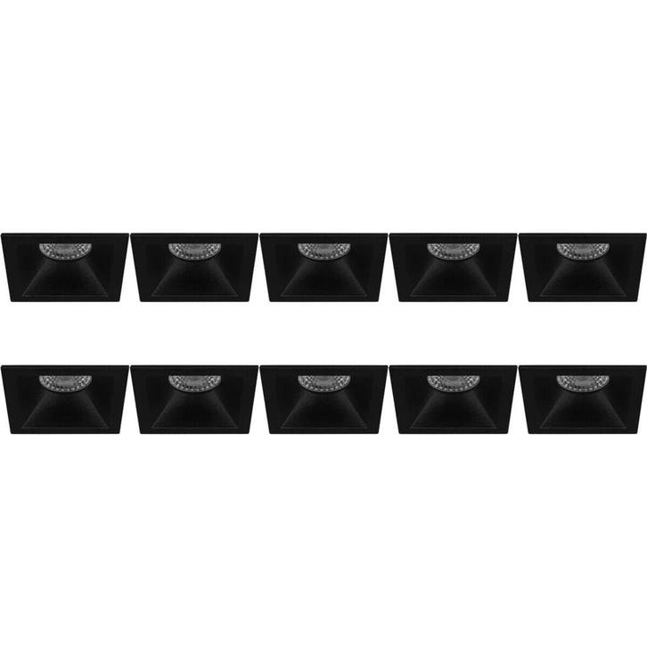 Spot Armatuur 10 Pack - GU10 Inbouwspot Zwart - Aluminium LE, Huis en Inrichting, Lampen | Overige, Nieuw, Verzenden