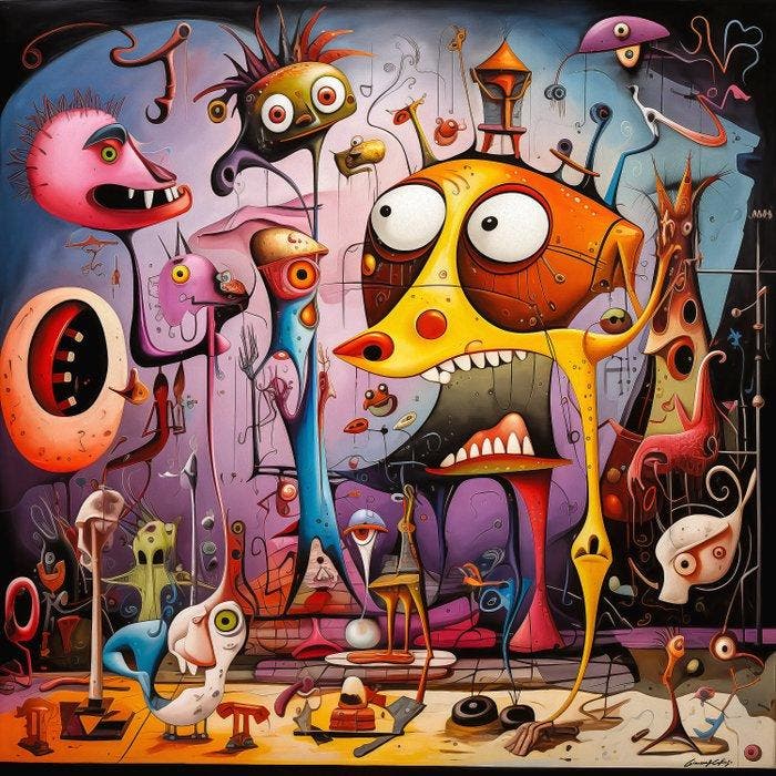 Giancarlo Colombo - GCD Art - Oddwork #155, Antiquités & Art, Art | Peinture | Moderne