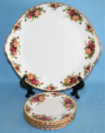Royal Albert - Gebak/taartset (7) - Old Country Rose -