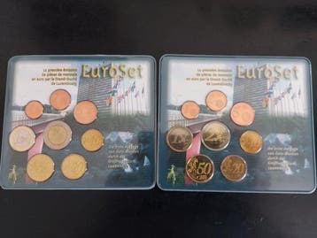 Luxembourg. Year Set (BU) 2002 (incl. incorrect label) (2, Timbres & Monnaies