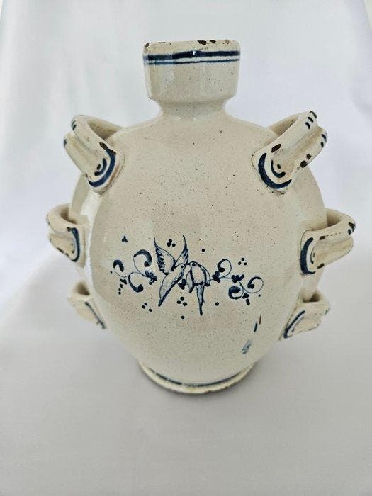 Kruik - Pilgerflasche - Klei - ital. pelgrimsfles 19e eeuw, Antiquités & Art, Antiquités | Verre & Cristal