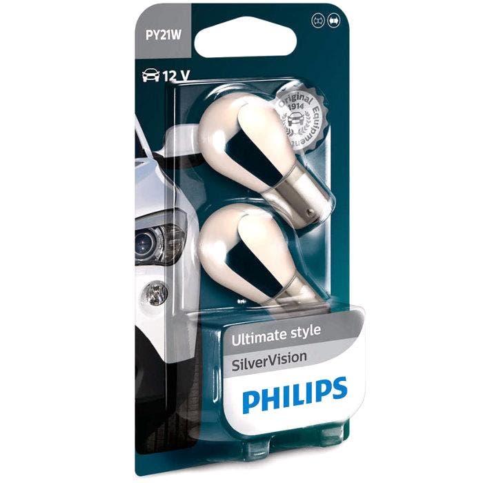 Philips PY21W SilverVision 21W 12V 12496SVB2 Autolampen, Autos : Pièces & Accessoires, Éclairage, Envoi