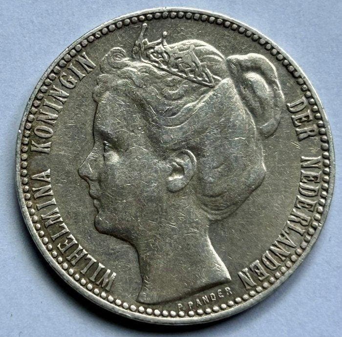 Nederland. Wilhelmina. 1 Gulden 1909 (Zonder minimumprijs), Postzegels en Munten, Munten | Nederland