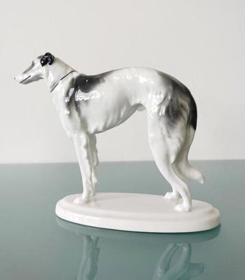 Fritz Pfeffer Porzellanfabrik - Beeld, Barsoi hond - 18 cm -