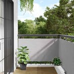 vidaXL Balkonscherm 400x90 cm PVC grijs, Verzenden