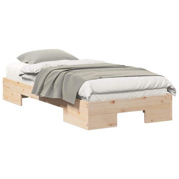 Bedframe Bruin 90x200cm - Pak je kans! Nu met maar liefst..., Gebruikt, 90 cm, Eenpersoons, Bruin