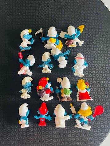 Peyo - Speelgoed Puffi vintage smurfs lotto 15 pezzi anni