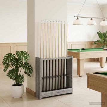 vidaXL Biljartkeu-stand Bewerkt hout 60 x 20 x 57 cm Grijs, Verzenden, Nieuw