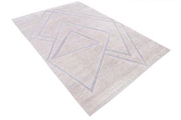 Tapis de designer fait à la main en soie de bambou avec