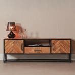 Tv-meubel Mangohout Kjeld 145 cm, Verzenden, Nieuw, Overige houtsoorten, Industriële meubels