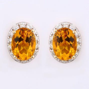 2-delige sieradenset - 14 karaat Geel goud - 2.59ct. tw.