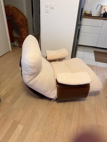 Ligne Roset - Lounge stoel - Marsala - Hout, Jaarlingwol,