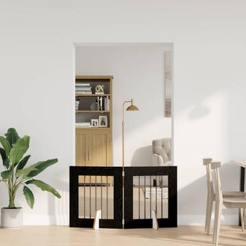 vidaXL Opvouwbaar hondenhekje met standaards 2 st 120,5 cm, Dieren en Toebehoren, Verzenden, Nieuw