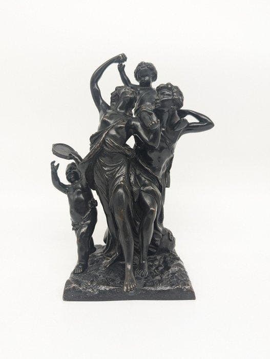 Naar Claude Michel Clodion - sculptuur, Triumph de Bacchus, Antiquités & Art, Antiquités | Céramique & Poterie