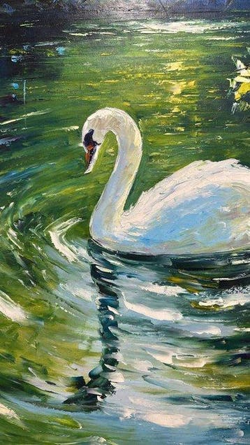 Yuni R. P - La Soledad del Cisne bajo el Follaje Dorado