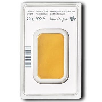 20 gram - Goud .999 - 20g .9999 Fine Gold Bar Austrian Mint, Timbres & Monnaies, Métaux nobles & Lingots