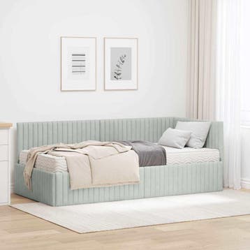 vidaXL Hoekbedframe met Matras met hoofdeinde 2 st, Huis en Inrichting, Verzenden, Nieuw