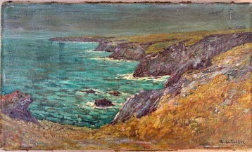 Auguste Le Tendre (1867-1931) - Côte rocheuse bretonne -, Antiquités & Art