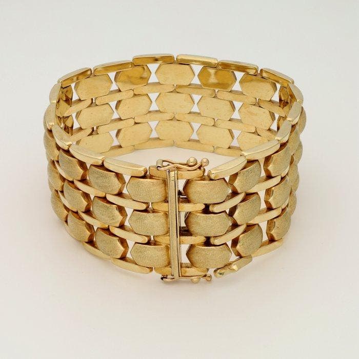 Armband - 14 karaat Geel goud, Handtassen en Accessoires, Armbanden