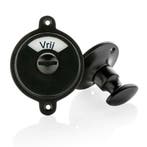 WC slot draaiknop vrij-bezet mat zwart rond rozet - retro..., Ophalen of Verzenden, Slot