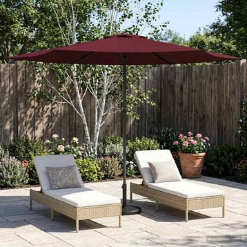vidaXL Tuinparasol 300 x 300 cm Polyester Rechthoekig, Verzenden, Nieuw