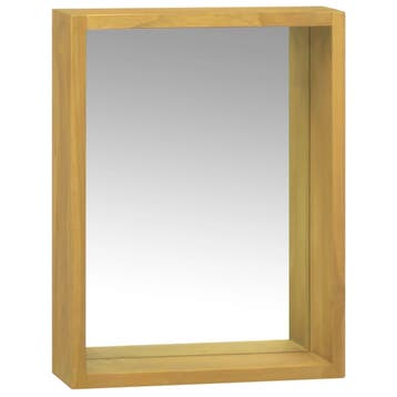 vidaXL Spiegelkast 30x10x40 cm massief teakhout, Huis en Inrichting, Verzenden, Nieuw