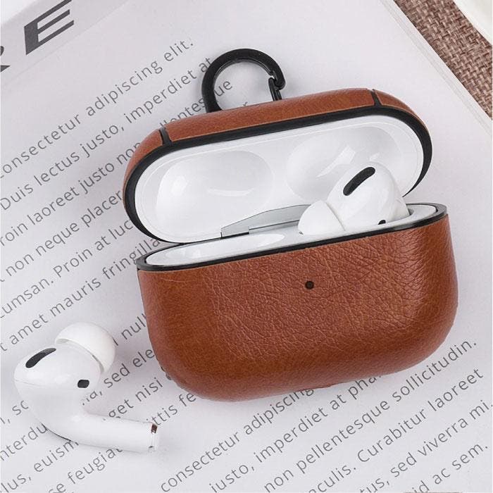 Leren Luxe Hoesje voor AirPods Pro - Leather Skin AirPod, Télécoms, Téléphonie mobile | Housses, Coques & Façades | Marques Autre