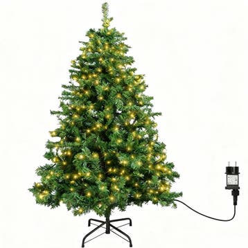 Kerstboom met verlichting - Kunstkerstboom - 180 cm - Met st, Diversen, Verzenden, Nieuw