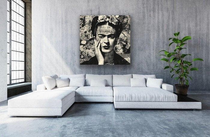 EMIR BERCUTTE - FRIDA KAHLO JUST ME - Toile L - LIMITED, Antiquités & Art, Art | Objets design