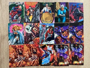 Fleer - 31 Bulk kaarten - X-Men, Marvel Superstars 94 Flair, Verzamelen, Nieuw