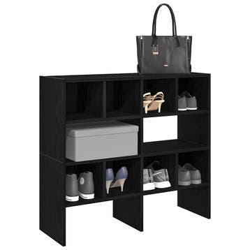 vidaXL Schoenenrekken 2 st stapelbaar 89,5x30x40 cm zwart, Verzenden