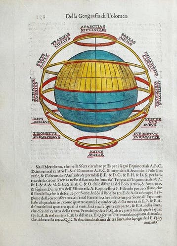 World-map - Armillarium / Wereldkaart; Ruscelli / Magini /, Nieuw