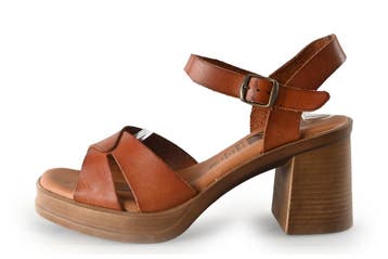 Hee Sandalen in maat 37 Cognac, Kleding | Dames, Overige kleuren, Verzenden, Sandalen of Muiltjes, Zo goed als nieuw