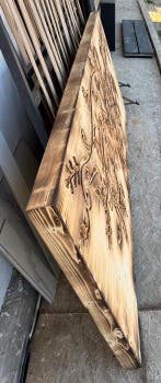 Table - Bois - Table/panneau pyrogravure