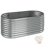 tectake Hoge plantenbak Flormma, 1257l, verzinkt, 200x100x80, Verzenden, Nieuw