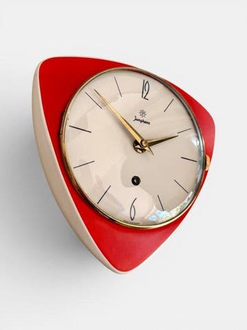Wandklok - Junghans - Mid-century modern Keramiek -
