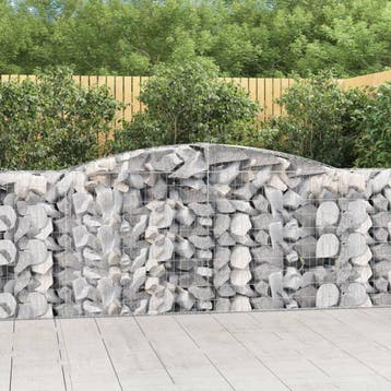 vidaXL Schanskorven 20 st gewelfd 400x50x100/120 cm ijzer, Verzenden