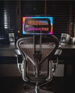 Herman Miller Aeron Remastered Polished Met Atlas Hoofdsteun, Maison & Meubles, Chaises de bureau, Verzenden