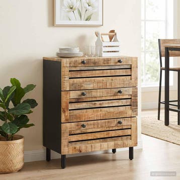 vidaXL Opbergkasten 60 x 33 x 75 cm Massief Mango Hout, Verzenden
