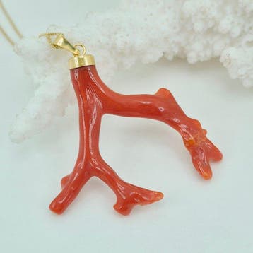 Koraal - Zilver, Zonder reservering, Verguld - Ketting met