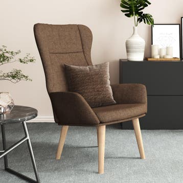 vidaXL Relaxstoel stof bruin, Verzenden, Nieuw