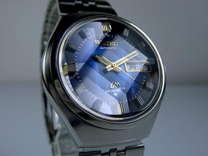 Seiko - LM Lord Matic 25Jewels Deep sea blue dial KANJI JDM, Handtassen en Accessoires, Horloges | Antiek