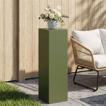 vidaXL Plantenstand Olijfgroen 30 x 30 x 100 cm weervast, Verzenden