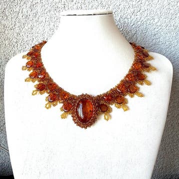 Collier met echt Baltisch amber 49,74 g - Barnsteen -