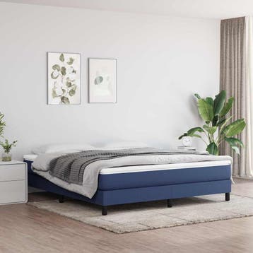 vidaXL Boxspring bed stof blauw 160x200 cm, Verzenden, Nieuw