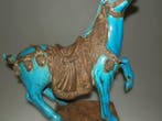Zaccagnini - Statue, Cavallo Blu cobalto - 40 cm - Céramique