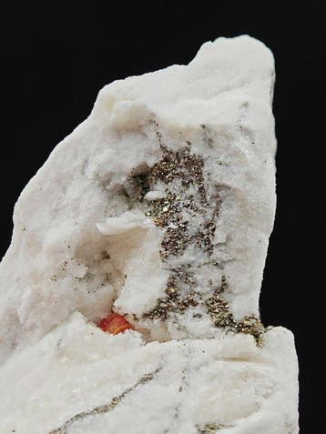 ALPINO, Rare REALGAR ROUGE avec PYRITE DORÉE, Suisse